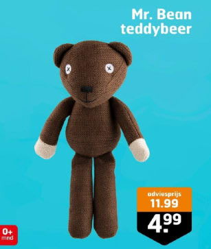 Mr. Bean Teddy Bear knuffel voor €4,99 bij trekpleister