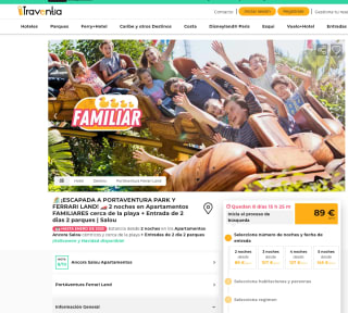 2 Noches Apartamento + Entradas a PortAventura y Ferrari land desde 89€ PxPm2 con Traventia