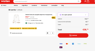 VEVOR Tienda de Campaña Deportiva Transparente por solo 38,70€