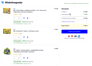 2+1 gratis op SES knutselsets bij Bol.com