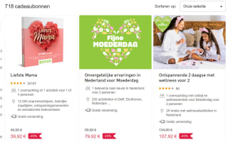 25% extra korting op uitjes en wellness voor Moederdag bij Bongo