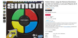 Hasbro Simon, Juego de Memoria Electrónico por 14,59€
