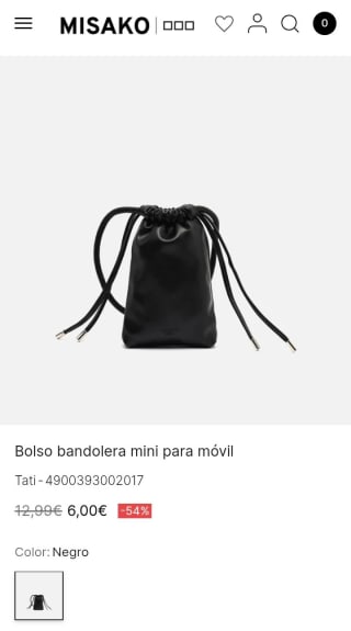 Bolso Bandolera mini para móvil por 6€.
