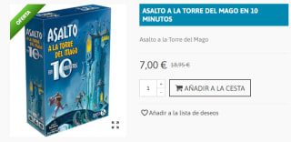 Juego de Mesa Asalto a la Torre del Mago en 10 minutos por 7€