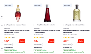 Tot 30% korting op diverse parfums bij Bol