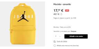 Mochila Nike Air Jordan por 17.99€