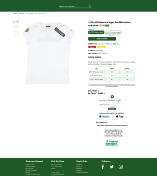 Camiseta Valencia Kappa 2010-11 Mujer por solo 4,49€