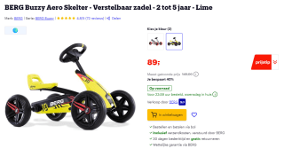 BERG Buzzy Aero Skelter voor kids voor €89 bij Bol