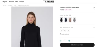 Robe Col Montant avec Laine à 8€