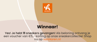 €5 korting op de sneakercollectie van Van Haren (spelletje spelen)