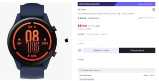 Smartwatch Xiaomi Mi Watch por 55,90€ (cuenta nueva por 43,12€)