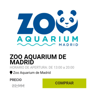 ¡¡¡3,5€ entrada del Zoo Aquarium de Madrid con Abonoteatro el viernes 19 de julio!!!