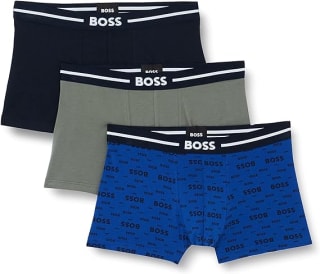 Boss Korte short 3 Pack Blauw/Kaki Katoen (3-pack) voor €18,95 bij Amazon NL