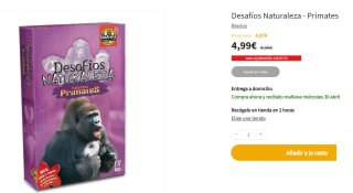 Juego de Cartas Desafíos Naturaleza - Primates por 4.99€
