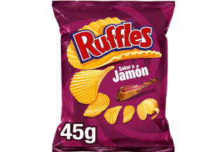 24 Bolsas Ruffles Jamón 45G por solo 10,92€