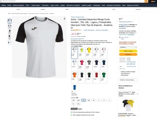 Camiseta Joma Deportiva Manga Corta para Hombre por solo 5,74€