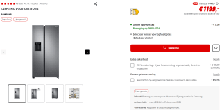 Samsung RS68CG882ES9EF Amerikaanse koelkast/diepvries voor €1199 bij Mediamarkt