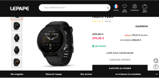Montre Garmin Forerunner 955 à 299€