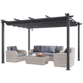VEVOR Pérgola Retráctil para Exteriores 3x4m por 469,99€