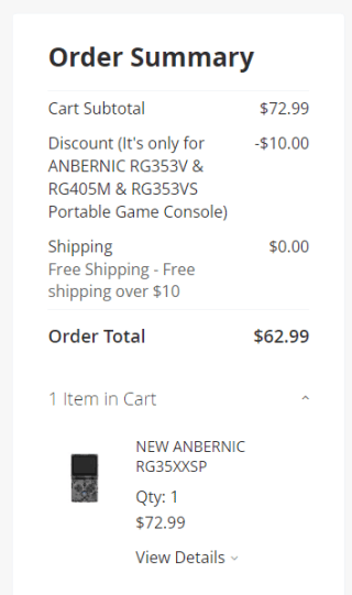 New Anbernic RG35XXSP console voor €57,93 bij GShopper