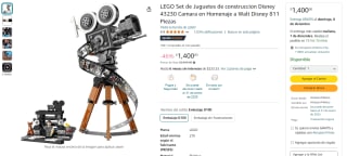LEGO Set Disney Cámara Walt Disney por $1,400 | Descuento Amazon