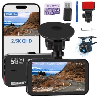 Dual Dash Cam (Front & Rear) + 64GB Card - Half Price at £39.12