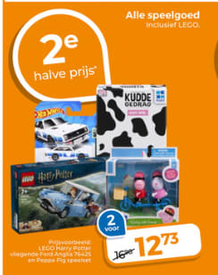 Alle speelgoed. Inclusief Lego de 2e halve prijs bij Trekpleister