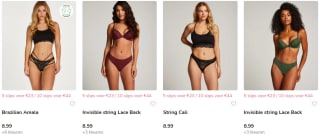 5 slips voor €23 of 10 slips voor €44 bij Hunkemöller