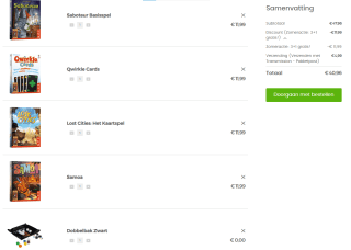 3+1 gratis op spellen + gratis dobbelbakje bij 999Games