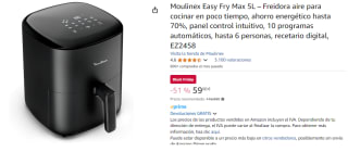 Freidora de Aire Moulinex Easy Fry Max 5L EZ2458 por 59€