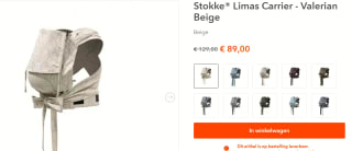 Stokke® Limas™ Carrier OCS Valerian Beige voor €89 bij Babyland