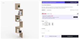 Estantería esquinera con 5 estantes marca Domidan por 26,50€ (16,50€ nuevo usuario)