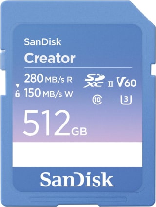 SanDisk Creator SD-UHS-II geheugenkaart 512 GB voor €95,51 bij Amazon