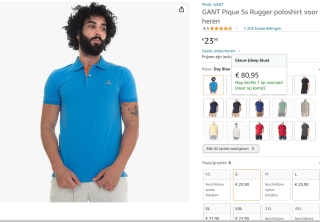 Gant Original Pique Rugger Polo Heren voor €23,90 bij Amazon