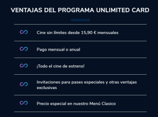 Unlimited Card Cinesa, todas las peliculas que quieras ver