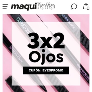 3×2 en la sección de Ojos en Maquillalia.