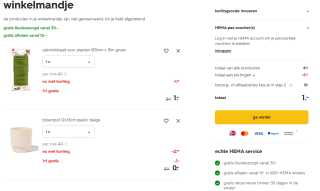 1+1 gratis op tuinartikelen bij HEMA