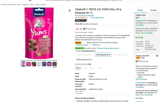 Vitakraft Paté Yums para gatos 40 g sabor higado por solo 0,80€