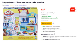 Play-Doh druk chef-koks restaurant voor €12,99 bij Bol