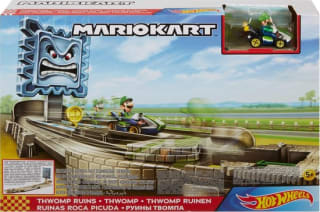 Hot Wheels Mario Kart Nemesis Track Set Thwomp voor €9,99 bij Trekpleister
