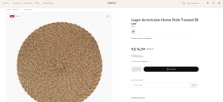 Acessório Lugar Americano da Home Style Tressed - R$ 14,99