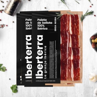 Paleta de bellota 100% ibérica Badia loncheada a cuchillo 4,5kg por 99€