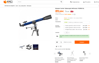 Telescopio Bresser Junior Refractor 70/900 por 89,98€
