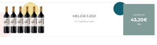 6 Botellas de Melior 3 2021 por 33.2€