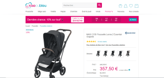 Poussette Maxi Cosi Leona 2 Essential Graphite à 357,50€