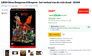 Lego Ideas Dungeons & Dragons: het verhaal van de rode draak (21348) voor €309,99 bij Bol (Select-deal)
