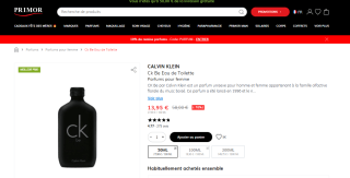 Calvin Klein Ck Be Eau de Toilette Parfums pour femme à 13,95€