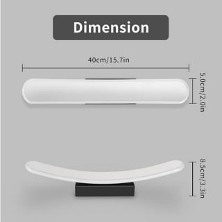 Lámpara de Pared LED 12W Giratoria de 350° Aplique Pared Interior Blanco Neutro 4000K 40CM Moderna Blanco por 7,99€