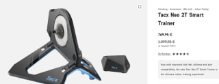 Tacx NEO 2 Smart Special Edition T2850.61 - Direct Drive Cycletrainer - voor €769,95 bij Canyon