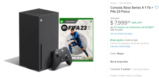 Xbox Series X 1TB + FIFA 23 por $7,499 en Mercado Libre